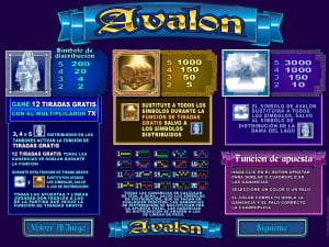 Reglas de las tragamonedas Avalon 