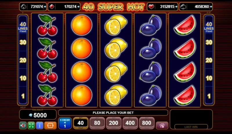 Interfaz de juego publicada 40 Super Hot
