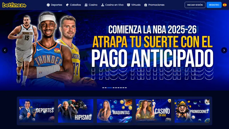 Portada de escritorio de Betfine24 casino