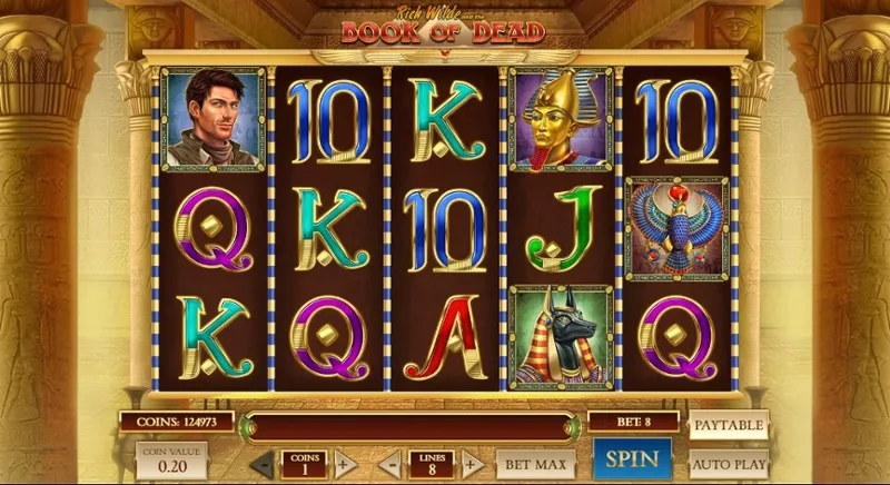 Interfaz de juego publicada Book of Dead