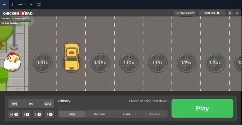 Interfaz publicada del juego Chicken Road 2.0