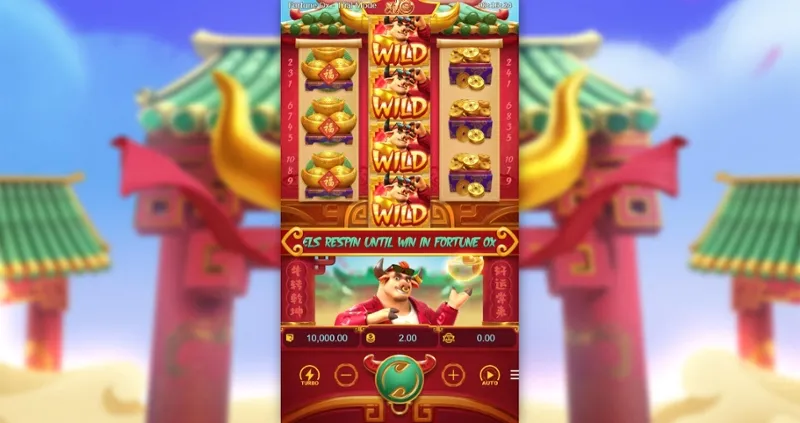 Interfaz del juego Fortune Ox