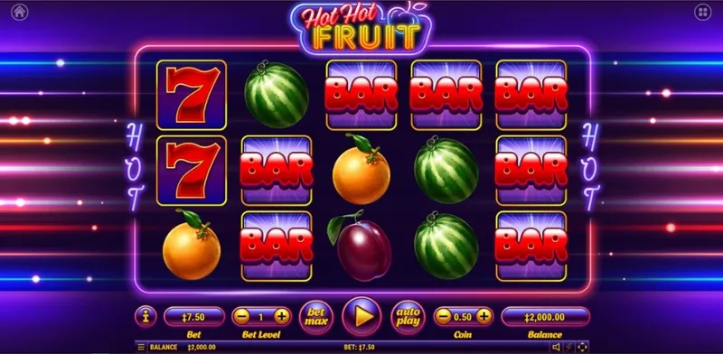 Interfaz de juego publicada Hot Hot Fruit