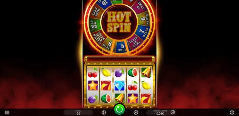 Interfaz del juego Hot Spin