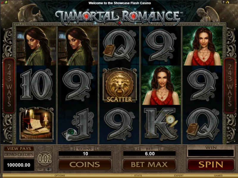 Interfaz de juego publicada Immortal Romance
