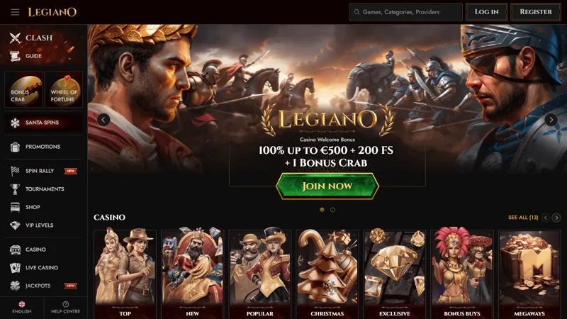 Portada de escritorio de Legiano casino
