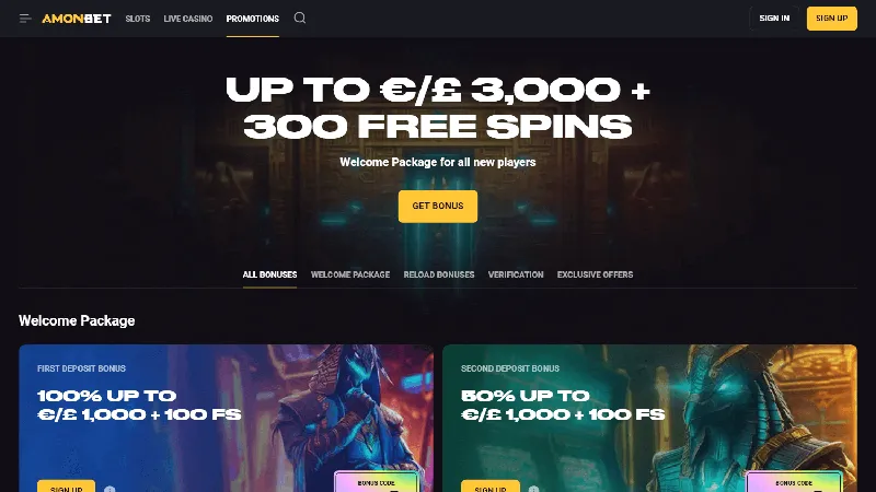 Promociones Amonbet: escritorio
