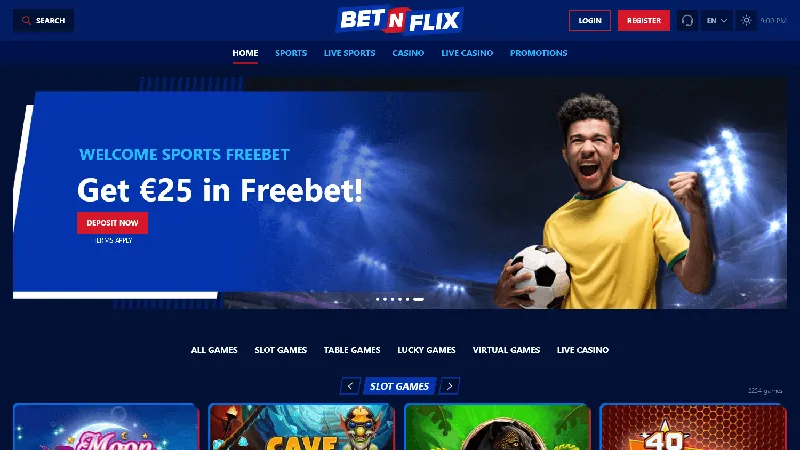 Portada de BetNFlix: diseño de escritorio