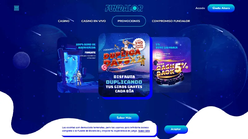 Promociones Fundalor Casino: escritorio