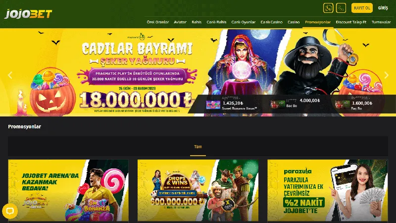 Promociones Jojobet Casino: escritorio