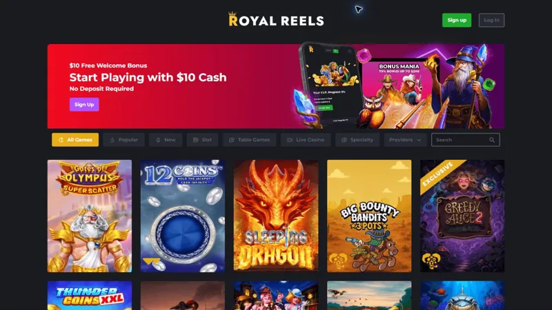 Portada de Royal Reels Casino