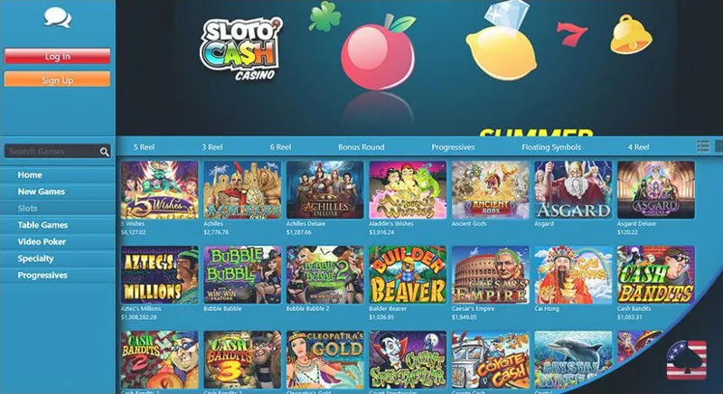Catálogo de juegos de SlotoCash Casino