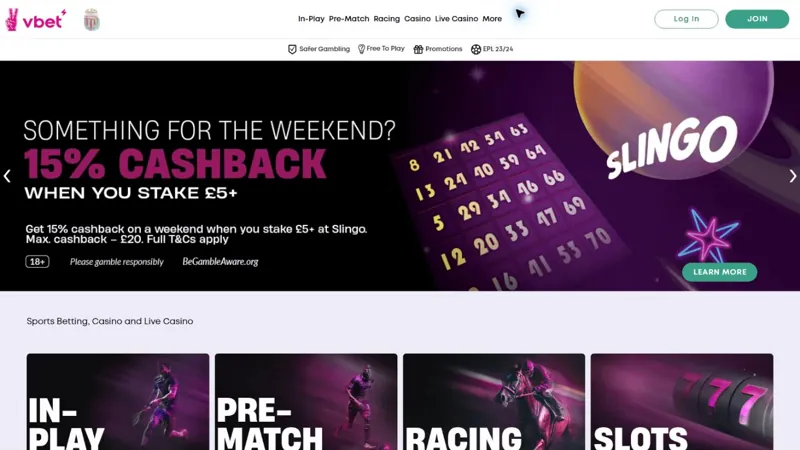 Portada de VBET Casino