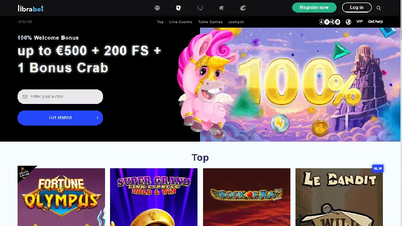 Catálogo de juegos de Librabet: diseño de escritorio