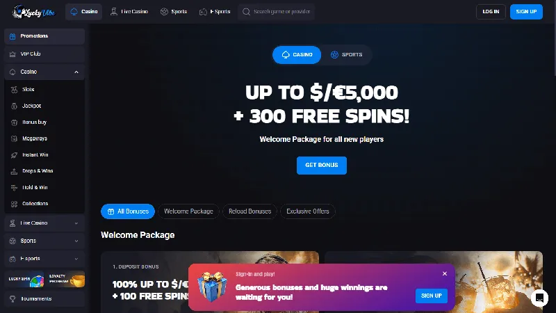 Promociones Lucky Vibe: escritorio