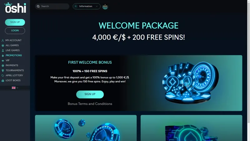 Promociones Oshi Casino