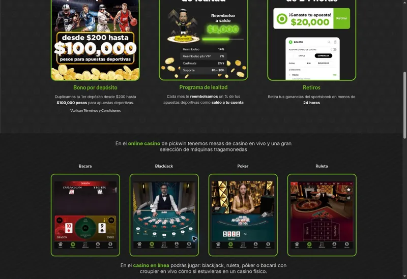 Portada de Pickwin Casino