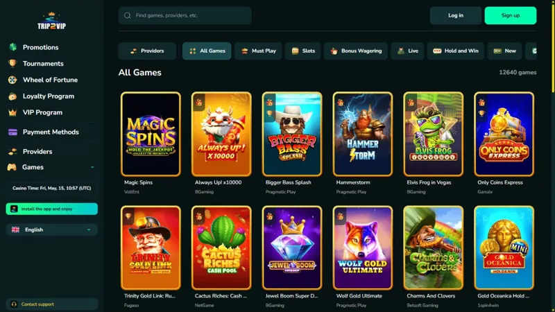 Catálogo de juegos de Trip2Vip