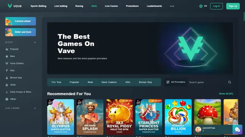Catálogo de juegos de Vave
