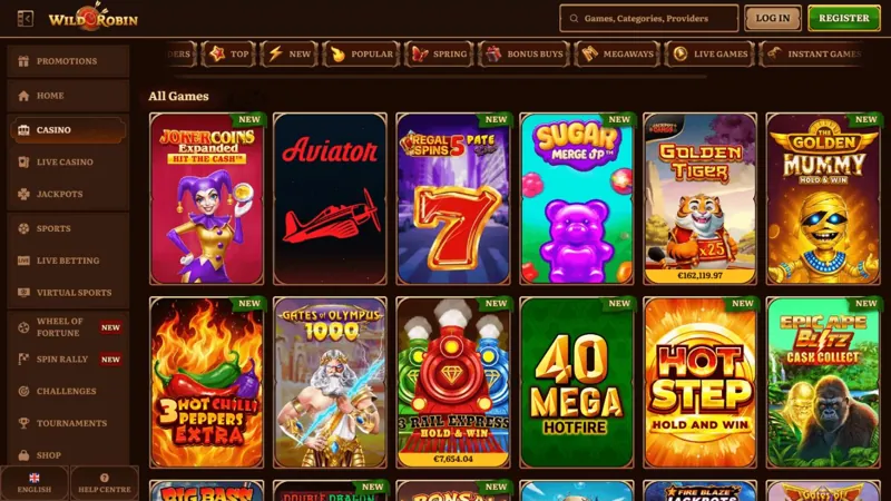 Catálogo de juegos de WildRobin