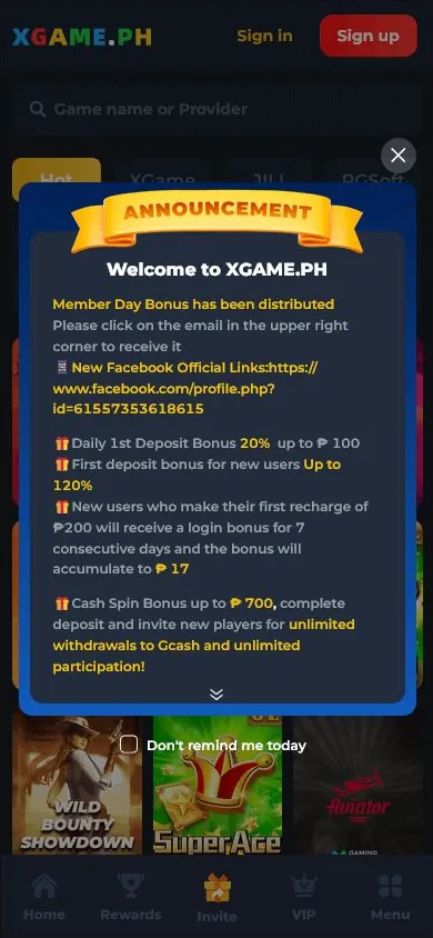 Catálogo de juegos de XGAME — diseño móvil