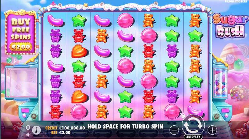 Interfaz del juego Sugar Rush
