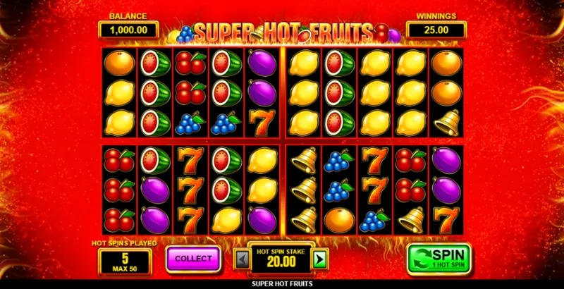 Interfaz de juego publicada Super Hot Fruits