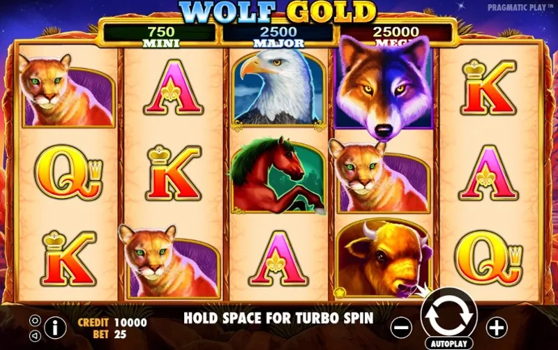 Interfaz de juego publicada Wolf Gold