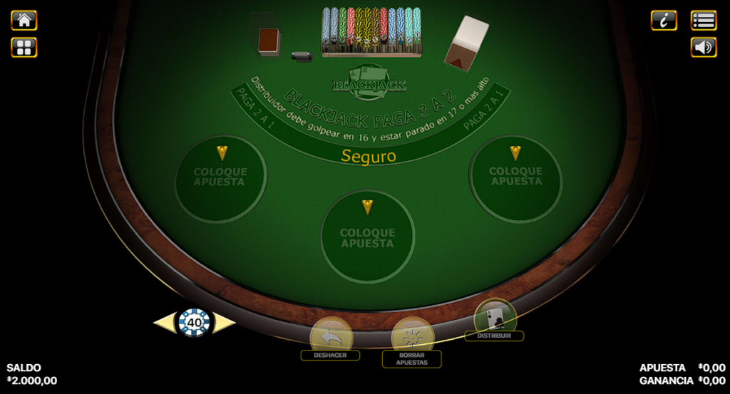 Jugar BlackJack en modo demo