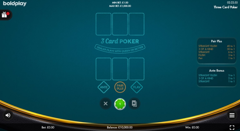 3 Card Poker (Boldplay) — Juega 100% gratis en modo demo 3 3 Card Poker (Boldplay).jpg